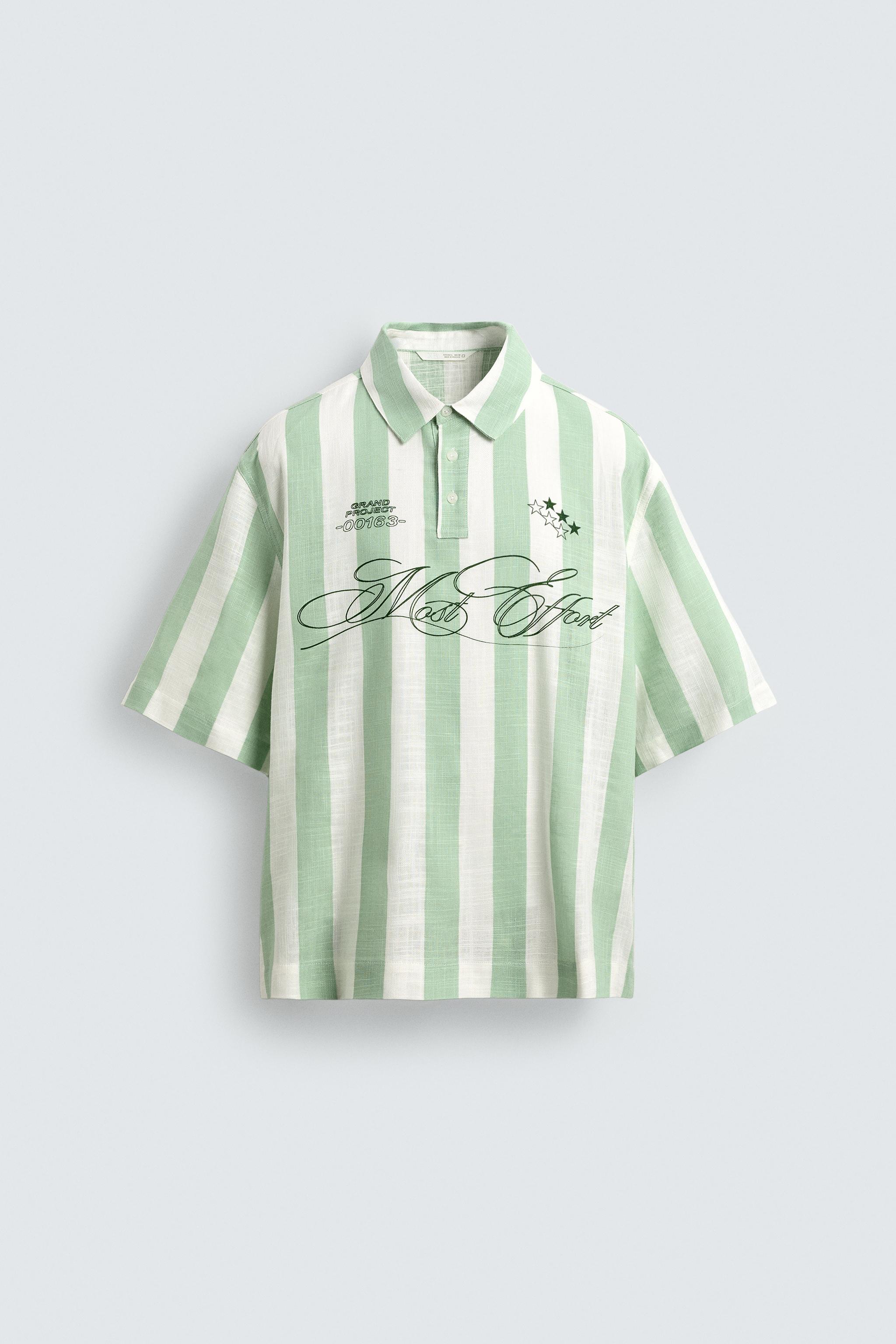 CHEMISE POLO COUPE AMPLE À IMPRIMÉS GRAPHIQUES